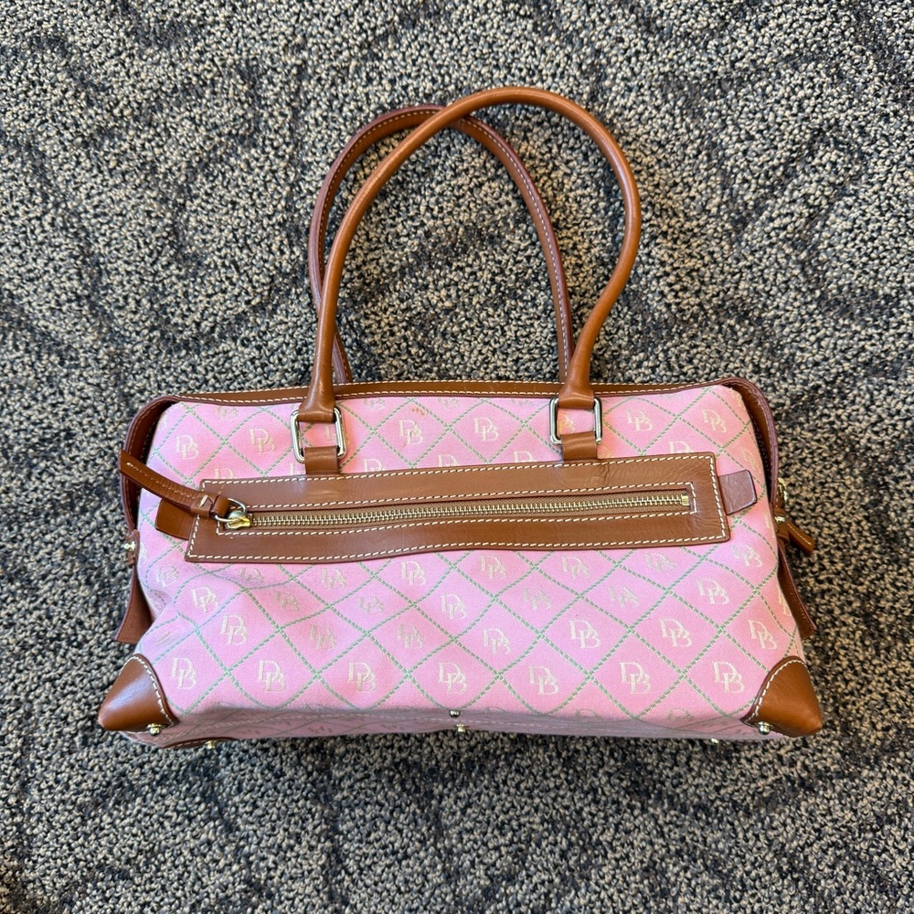 Dooney & Bourke Pink and Brown Shoulder Bag - Picture 4 of 8